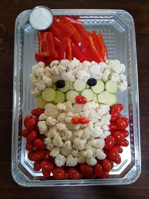 Santa vegetable tray